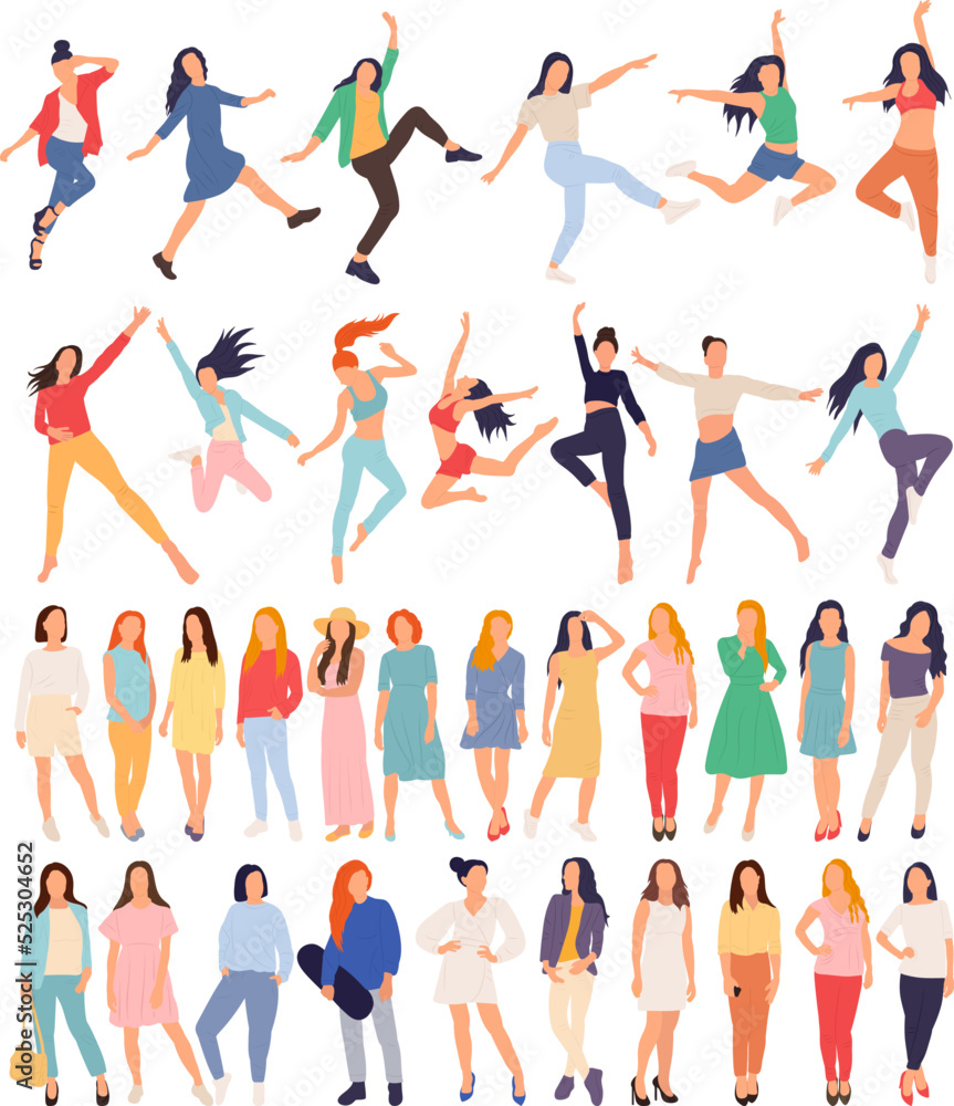 people collection in flat style, isolated, vector people collection in flat style, isolated, vector
