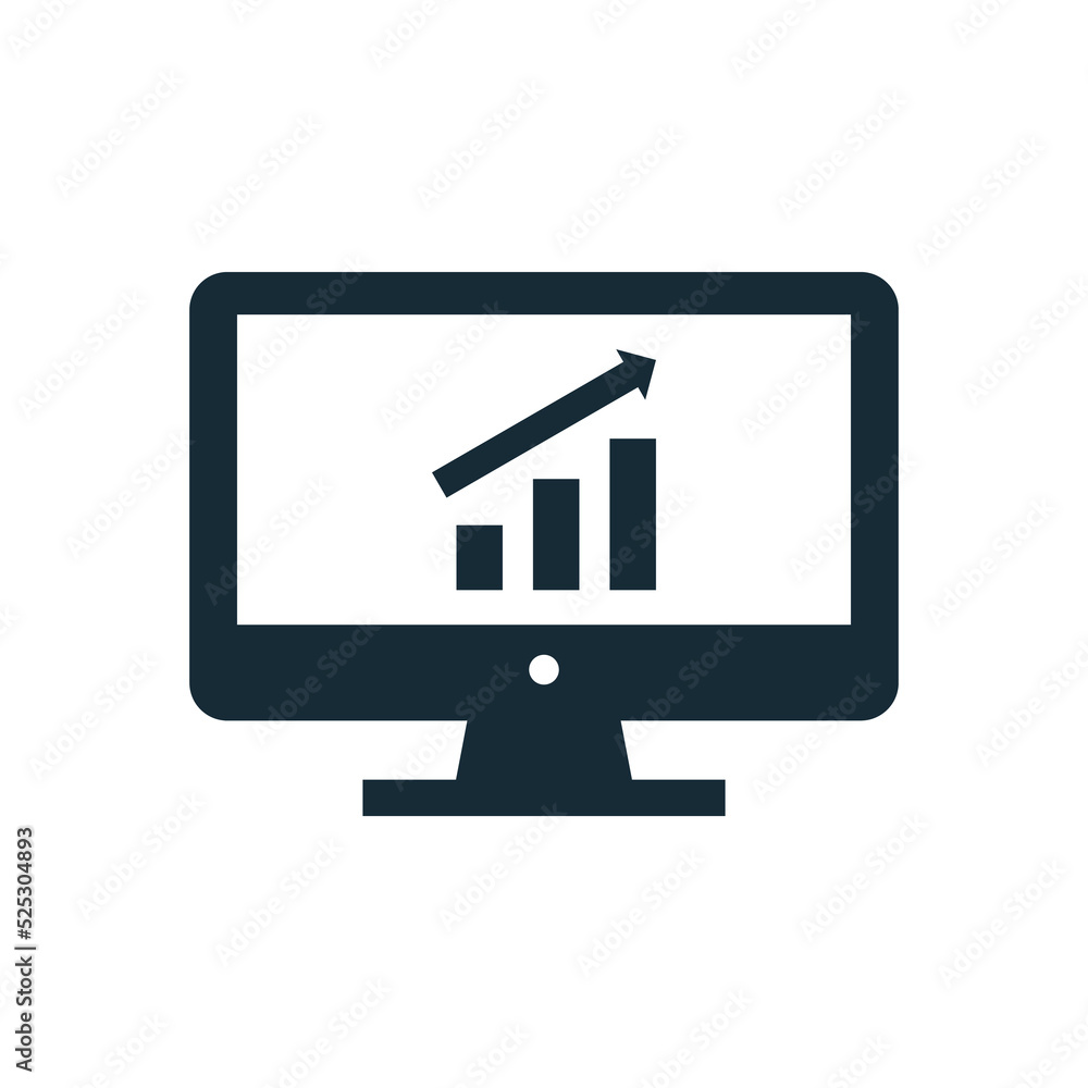 Monitor, LCD, LED Finance Diagram Icon Design Template Elements Monitor, LCD, LED Finance Diagram Icon Design Template Elements