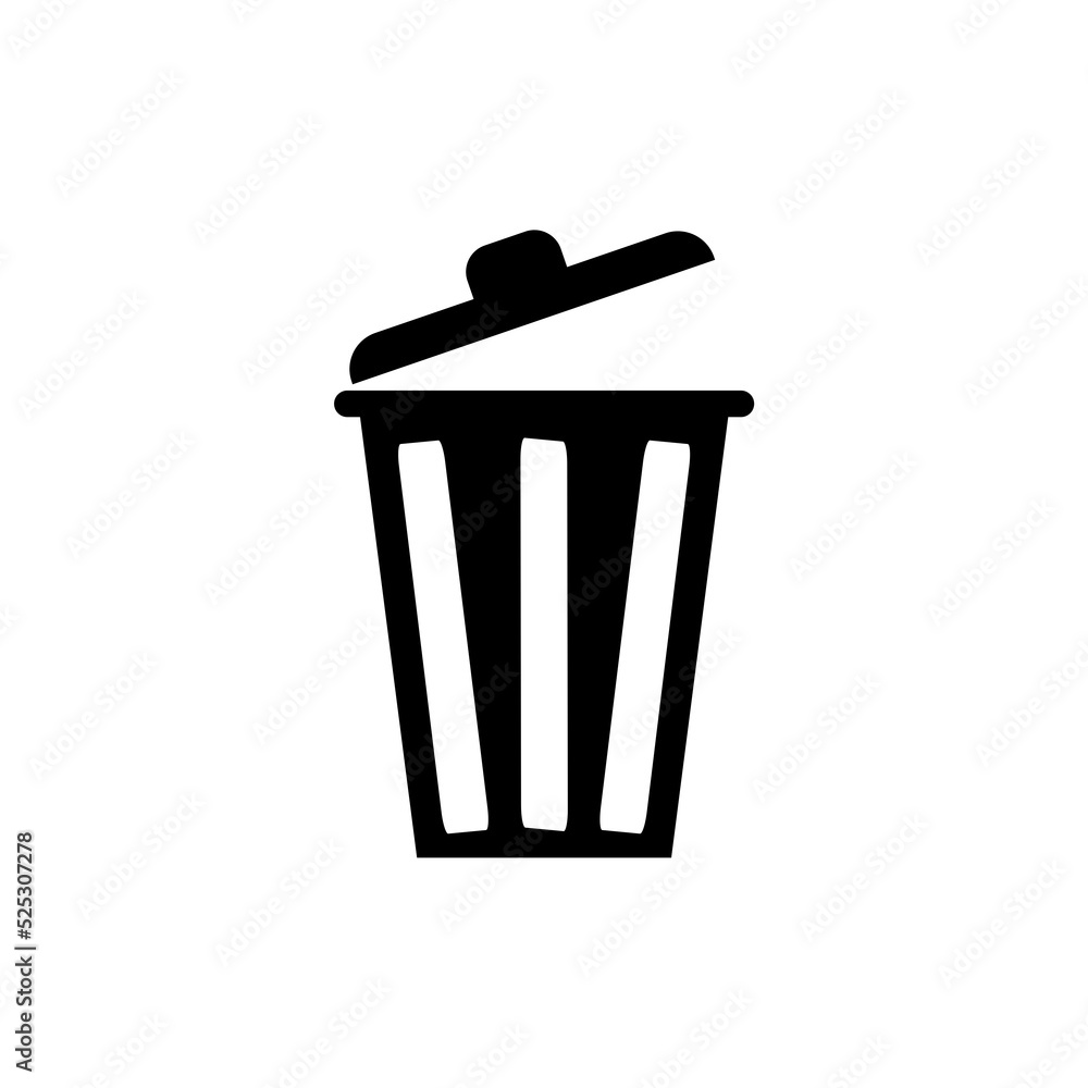 Trash can icon isolated on white background Trash can icon isolated on white background
