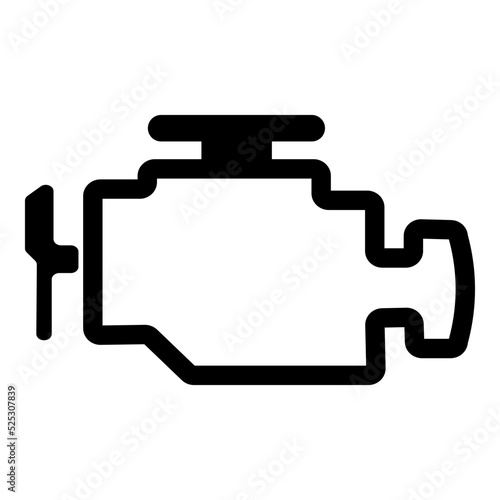 Modern automotive icon of car check engine light. The coolest car icons ever made. Mechanic automotive car dashboard fault engine light. Fault dtc code, engine management system