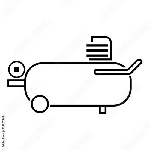 Modern automotive icon of air tank. The coolest car icons ever made. Mechanic automotive compressor 