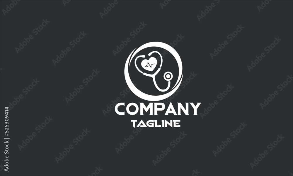 minimal hospital logo design template