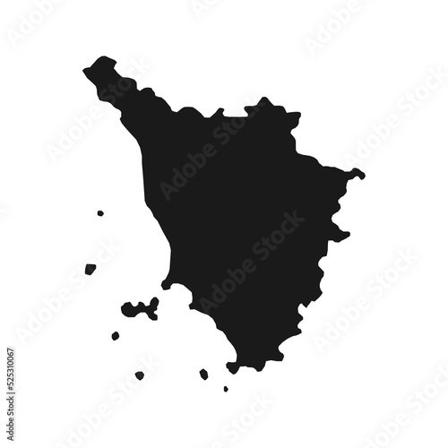 Tuscany Map. Region of Italy. Vector illustration.