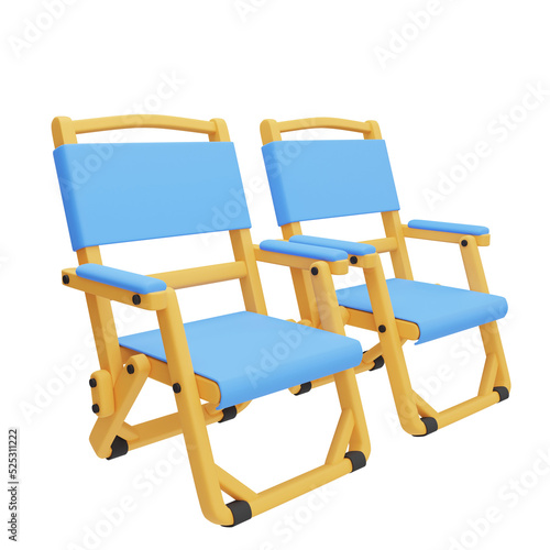 Arm chair home decoration icon Isolated 3d render Illustration