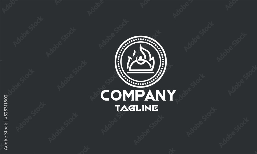 minimal restaurant logo design template