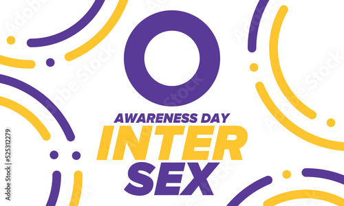 Intersex Awareness Day. Human Rights. Internationally observed event. Celebrate annual in October 26. Intersex people community. Freedom and solidarity. Poster, card, banner and background. Vector photo