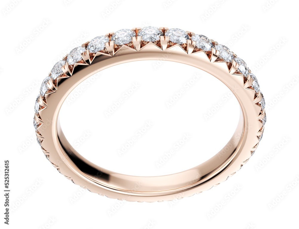 Diamond Ring Design For Women, 3D Rendering Diamond Ring Design For Women, 3D Rendering