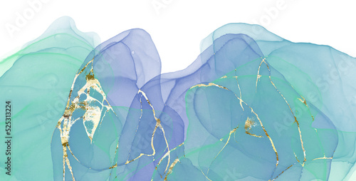 green watercolor alcohol ink stain