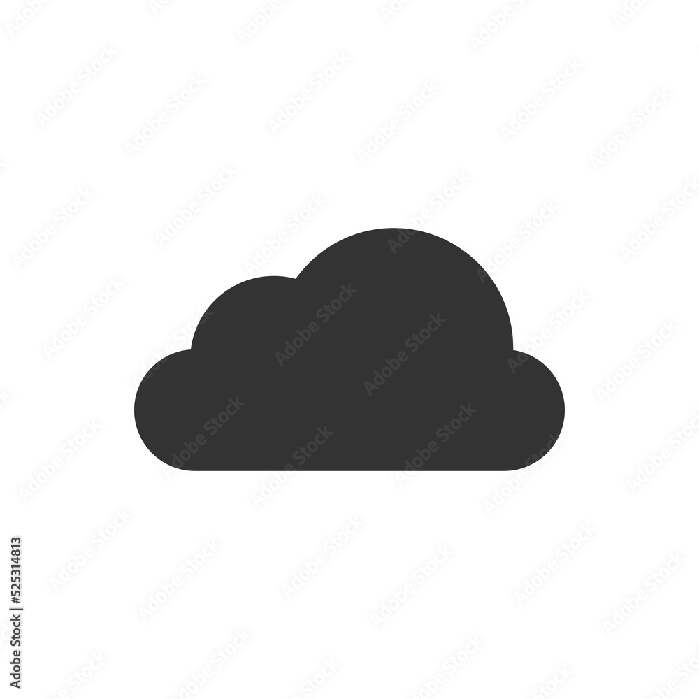 Cloud icon. Vector illustration isolated on white background. Cloud icon. Vector illustration isolated on white background.