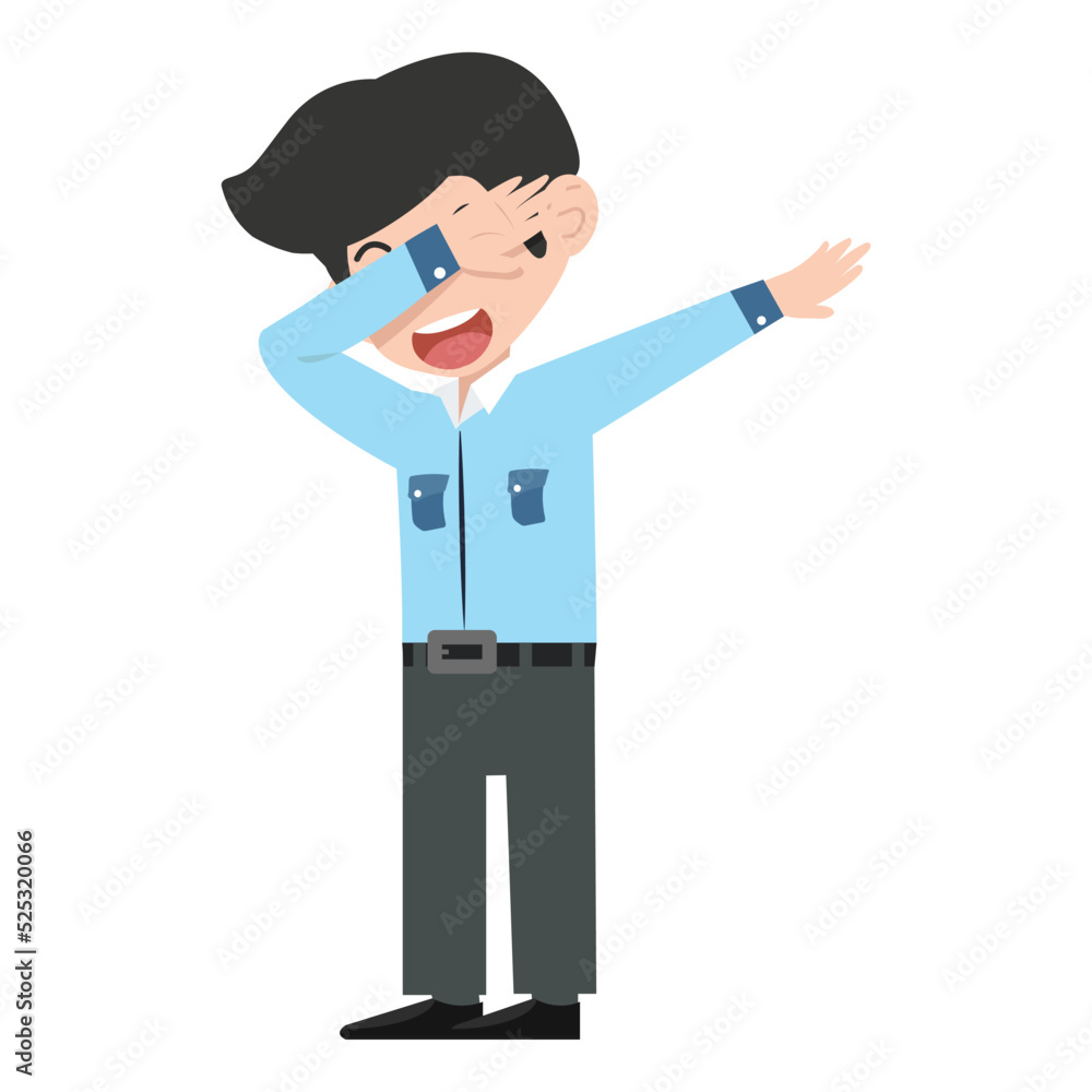 businessman showing dab movement cartoon businessman showing dab movement cartoon