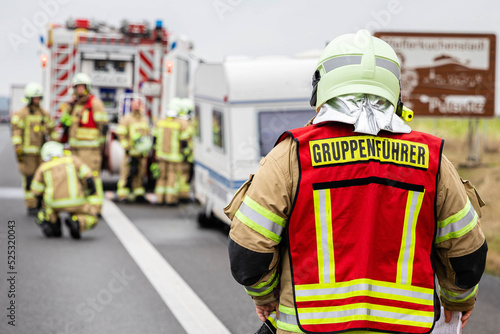Feuerwehr Gruppenführer im Einsatz