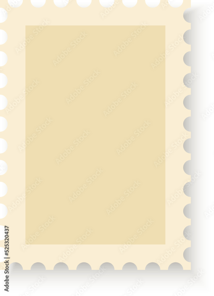 Postal frame template. Retro postmark realistic mockup Postal frame template. Retro postmark realistic mockup