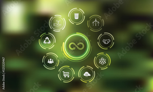 Renewable economy mobile power icon. green tree earth protection concept For the future growth of business and environmental sustainability ESG