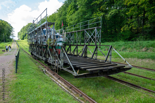 Fototapeta Naklejka Na Ścianę i Meble -  Poland, Elbląg, The inclined plane carriage in Buczyniec