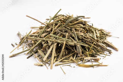Ayurvedic Dry Kiratatikta or Swertia chirata or Gentianaceae herb used in the various treatments photo