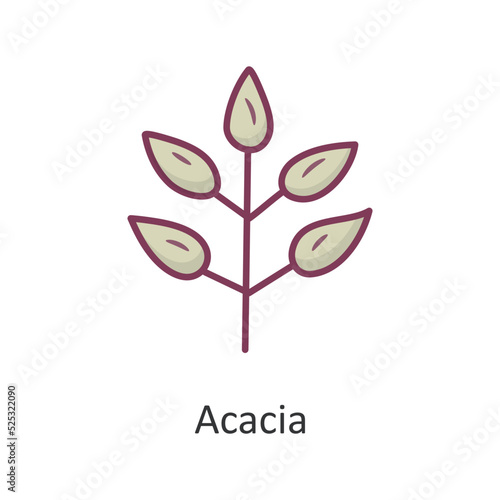 Acacia vector Filled Outline Icon Design illustration. Nature Symbol on White background EPS 10 File