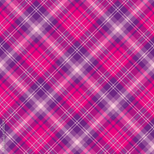 Seamless pattern in bright pink and violet colors for plaid, fabric, textile, clothes, tablecloth and other things. Vector image. 2