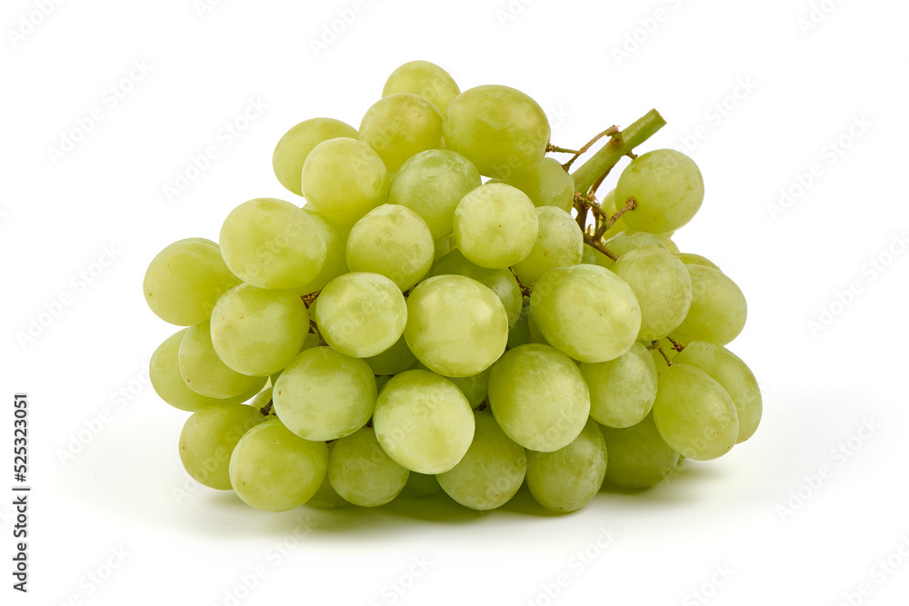 Fresh green grape, isolated on white background. High resolution image. Fresh green grape, isolated on white background. High resolution image.