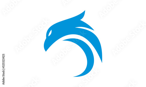 blue eagle head vector