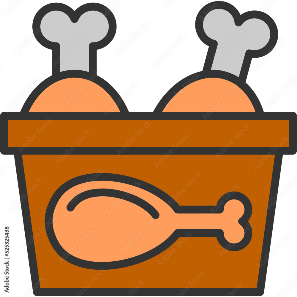 Chicken Bucket Icon