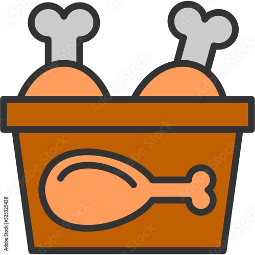 Chicken Bucket Icon