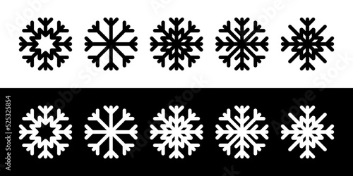 Snowflake collection. Snowflake. Snow. Snowflakes vector icons. Christmas icon. Vector illustration