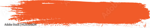 Orange brush stroke isolated on white background. Trendy brush stroke vector for orange ink paint, grunge backdrop, dirt banner, watercolor design and dirty texture. Brush stroke vector
