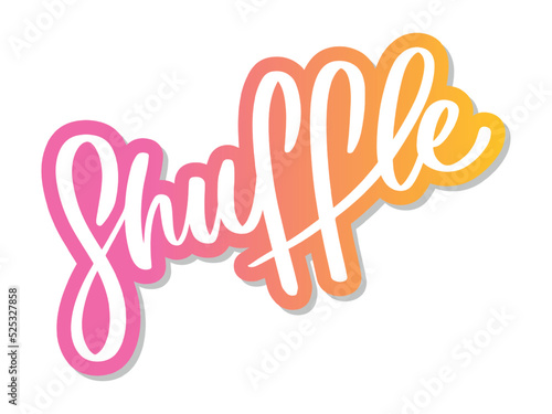 Shuffle dance letter. Abstract modern art design. Banner