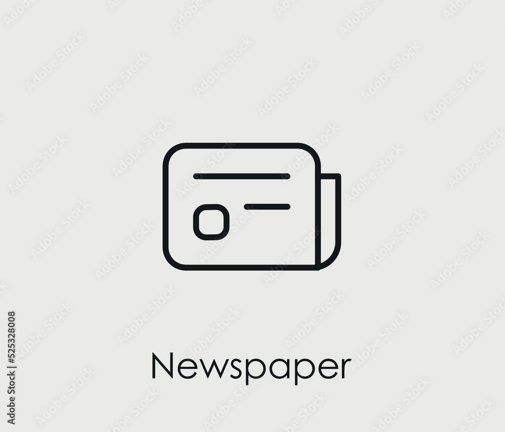 Newspaper vector icon. Editable stroke. Symbol in Line Art Style for Design, Presentation, Website or Mobile Apps Elements, Logo. Newspaper symbol illustration. Pixel vector graphics - Vector Newspaper vector icon. Editable stroke. Symbol in Line Art Style for Design, Presentation, Website or Mobile Apps Elements, Logo. Newspaper symbol illustration. Pixel vector graphics - Vector