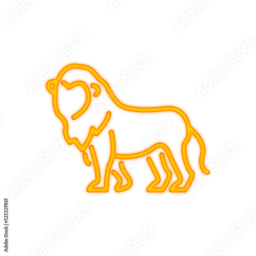 lion neon icon