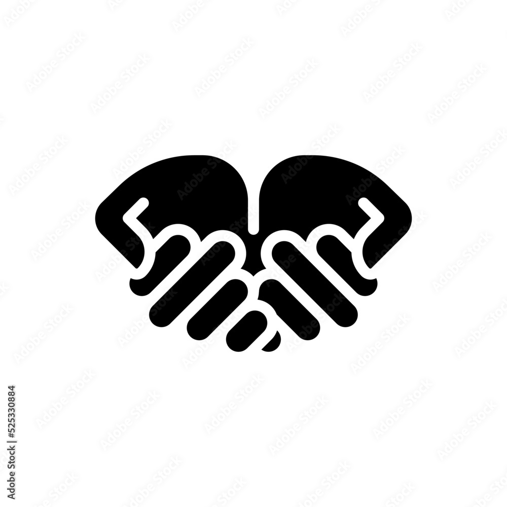 Begging hands black glyph icon. Asking for help. Body language expression. Non verbal communication signal. Silhouette symbol on white space. Solid pictogram. Vector isolated illustration Begging hands black glyph icon. Asking for help. Body language expression. Non verbal communication signal. Silhouette symbol on white space. Solid pictogram. Vector isolated illustration