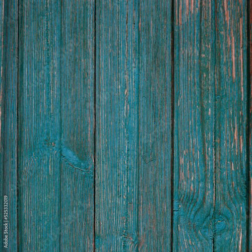 Canvas-taulu Texture of Old cracked aquamarine or celadon boards for background and design
