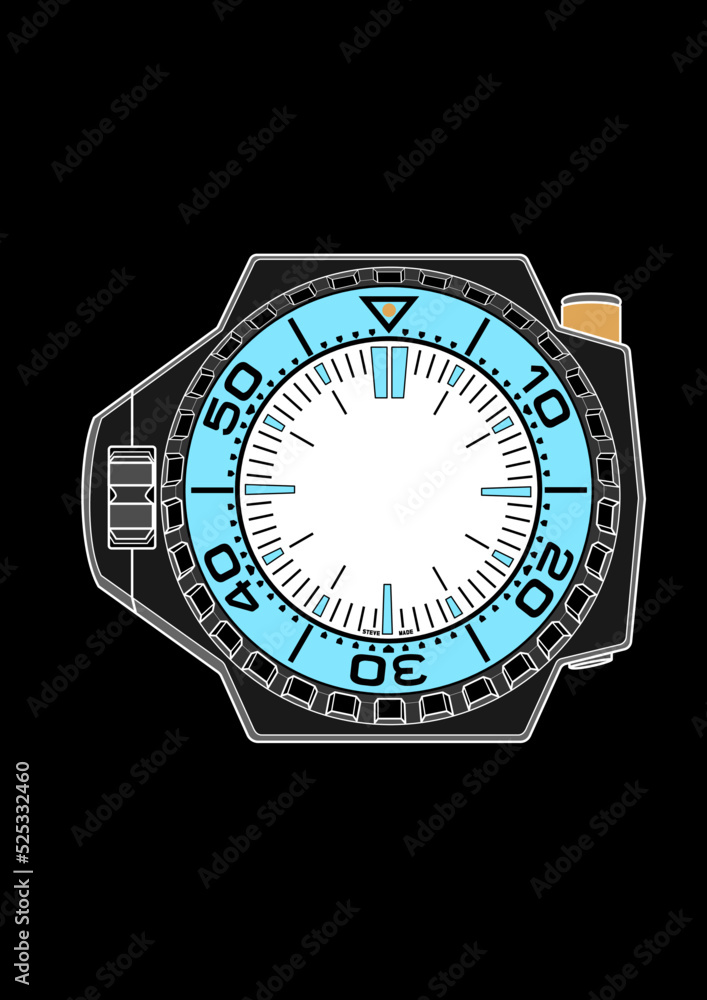 Mobile wallpaper with minimalist watch illustration Mobile wallpaper with minimalist watch illustration
