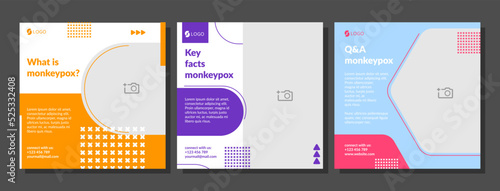 Banner set mockup of monkeypox stories