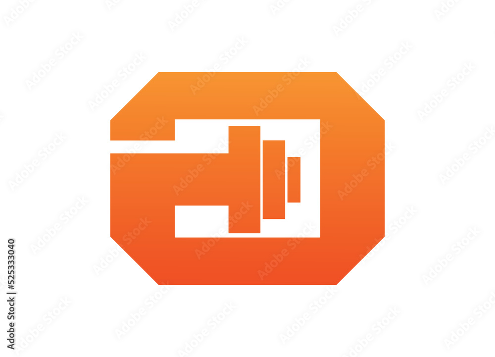 Letter O Logo With barbell. Fitness Gym logo with white background Letter O Logo With barbell. Fitness Gym logo with white background