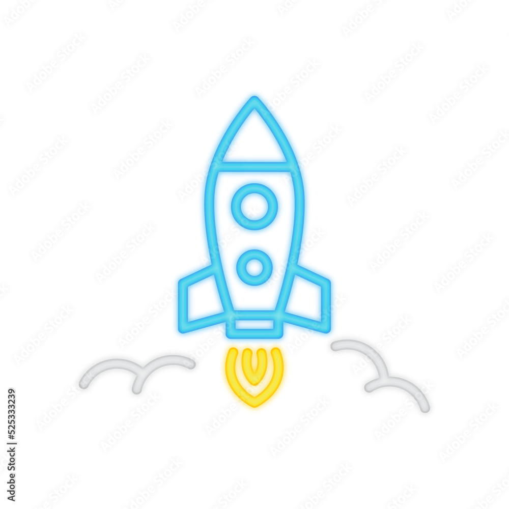 startup neon icon startup neon icon