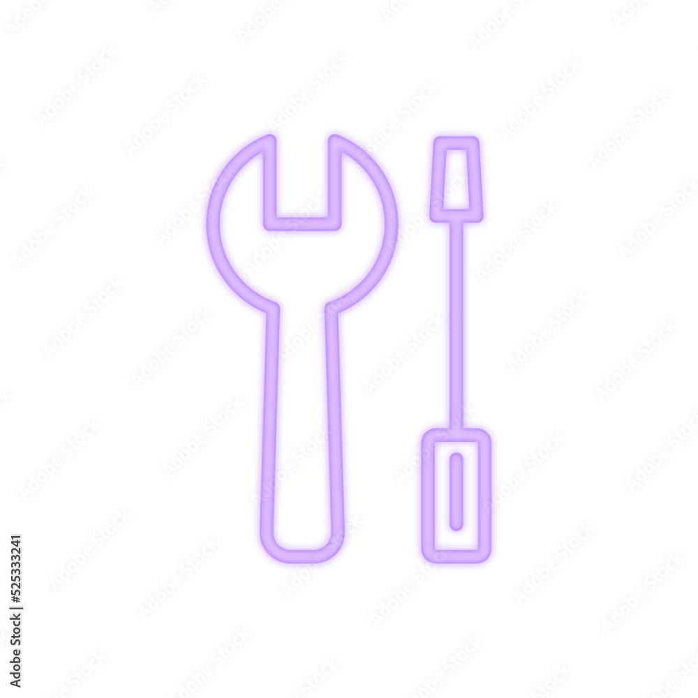configuration neon icon configuration neon icon