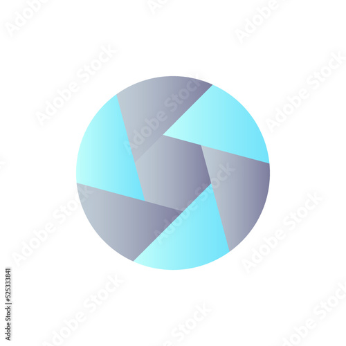 Free Download Camera diaphragm flat gradient color ui icon. Optical mechanism. Objective glass detail. Photography. Simple filled pictogram. GUI, UX design for mobile application. Vector isolated RGB illustration - GFXLoad