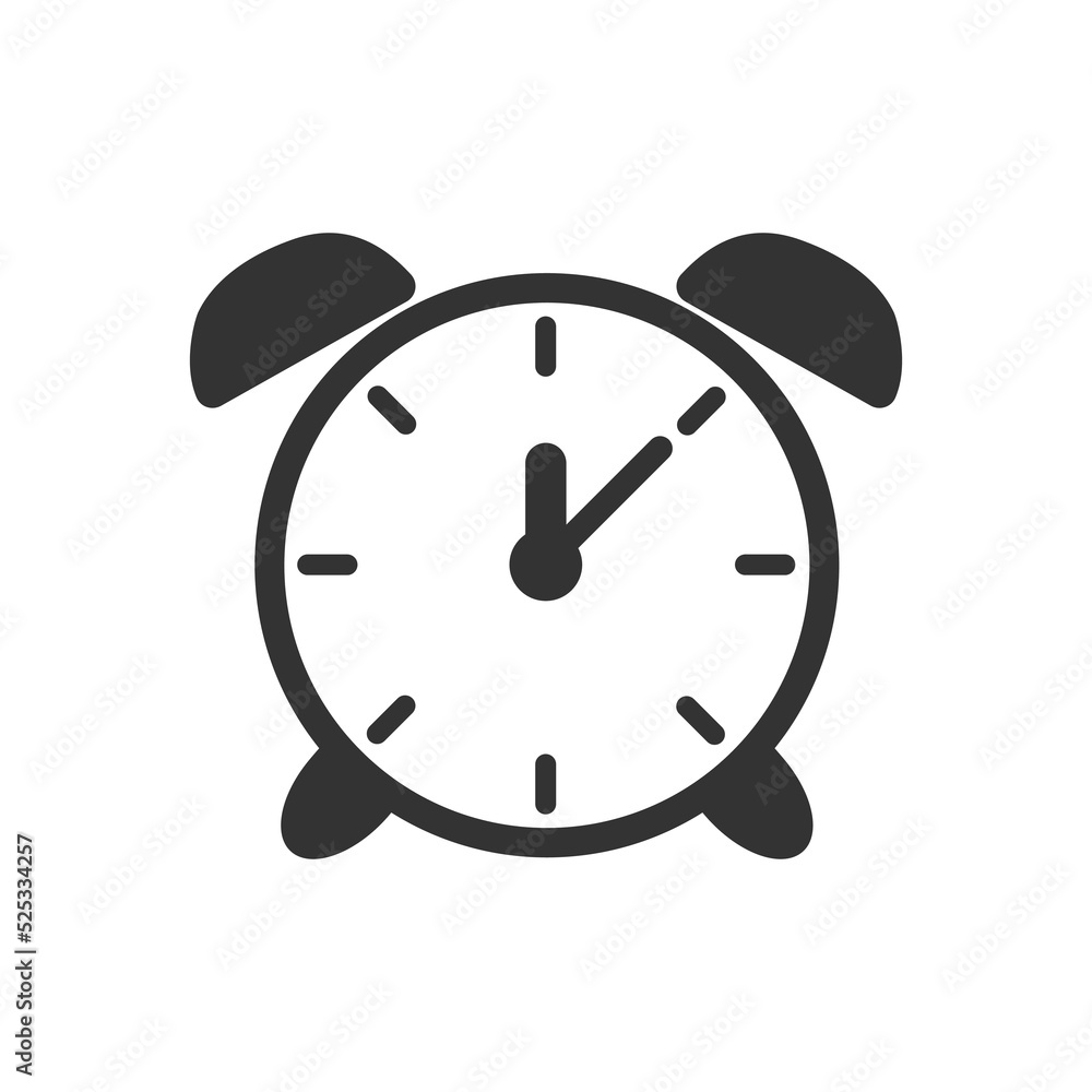 Alarm clock icon. Vector illustration isolated on white background. Alarm clock icon. Vector illustration isolated on white background.