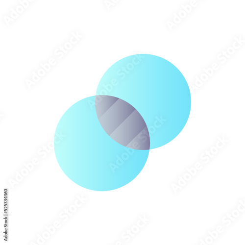 Double exposure flat gradient color ui icon. Combine two images at one. Photo editor. Simple filled pictogram. GUI, UX design for mobile application. Vector isolated RGB illustration