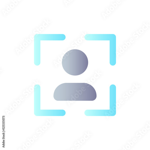 Profile image flat gradient color ui icon. Social media user photo. Photography editor tool. Simple filled pictogram. GUI, UX design for mobile application. Vector isolated RGB illustration