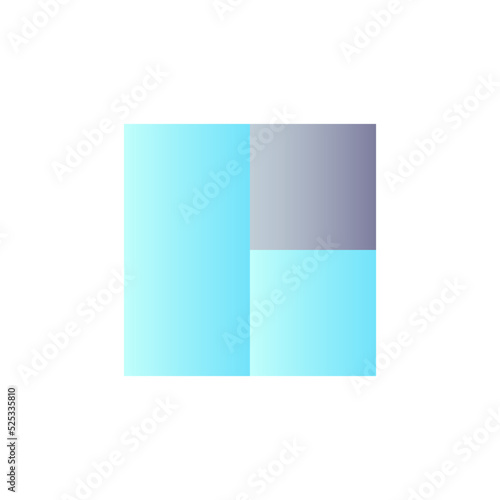 Photo collage flat gradient color ui icon. Composite photograph. Photomontage. Image editor instrument. Simple filled pictogram. GUI, UX design for mobile application. Vector isolated RGB illustration