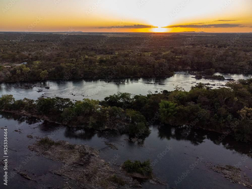sunset over the Tocantins river