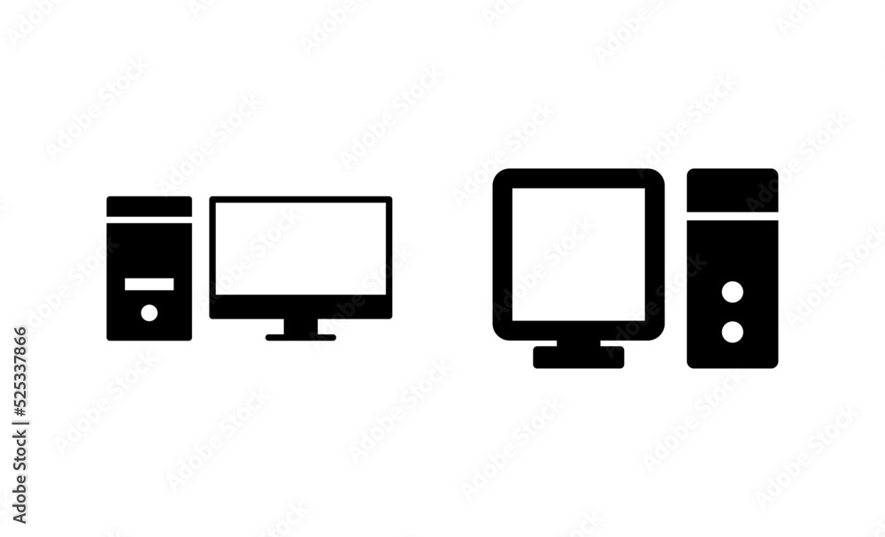Computer icon vector. computer monitor sign and symbol Computer icon vector. computer monitor sign and symbol