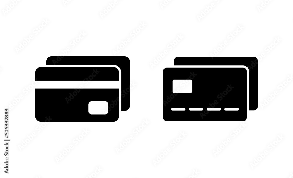 Credit card icon vector. Credit card payment sign and symbol Credit card icon vector. Credit card payment sign and symbol