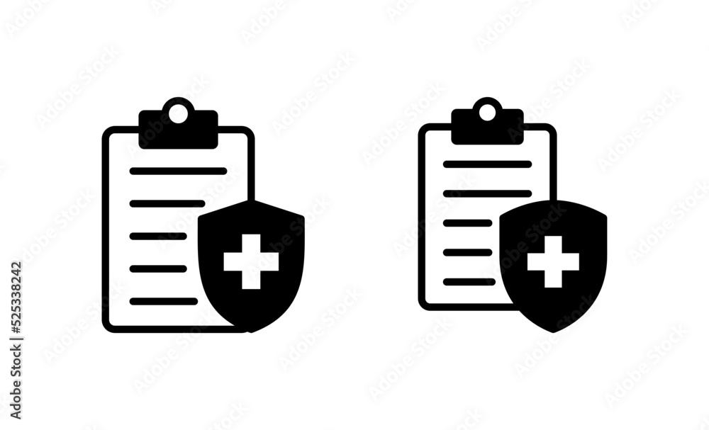 Medical insurance icon vector. health insurance sign and symbol Medical insurance icon vector. health insurance sign and symbol