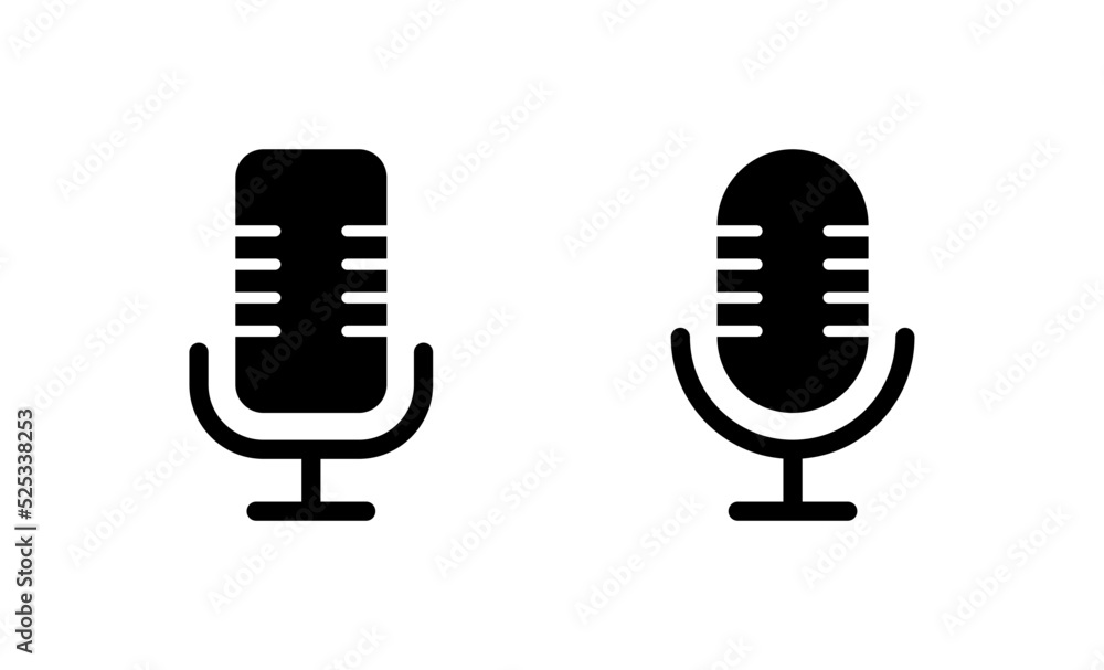 Microphone icon vector. karaoke sign and symbol Microphone icon vector. karaoke sign and symbol