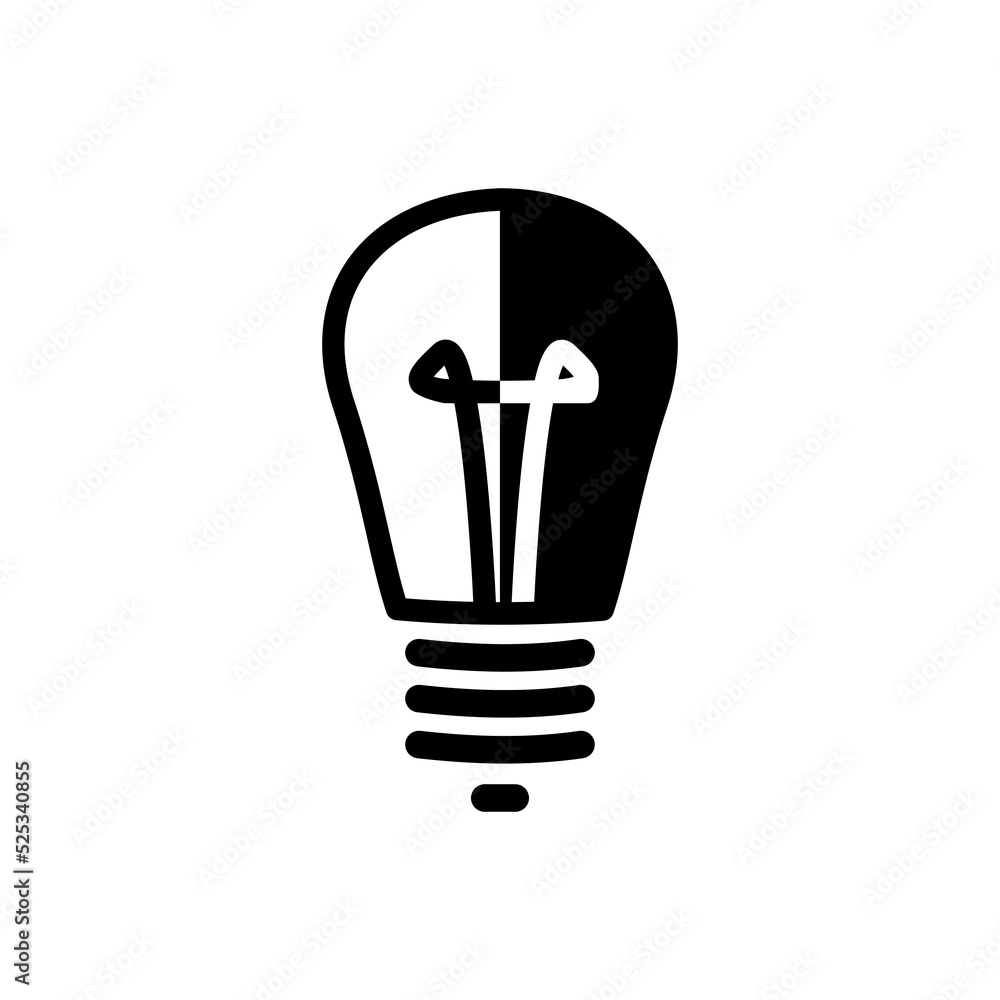 lightbulb icon vector illustration logo template for many purpose. Isolated on white background. lightbulb icon vector illustration logo template for many purpose. Isolated on white background.