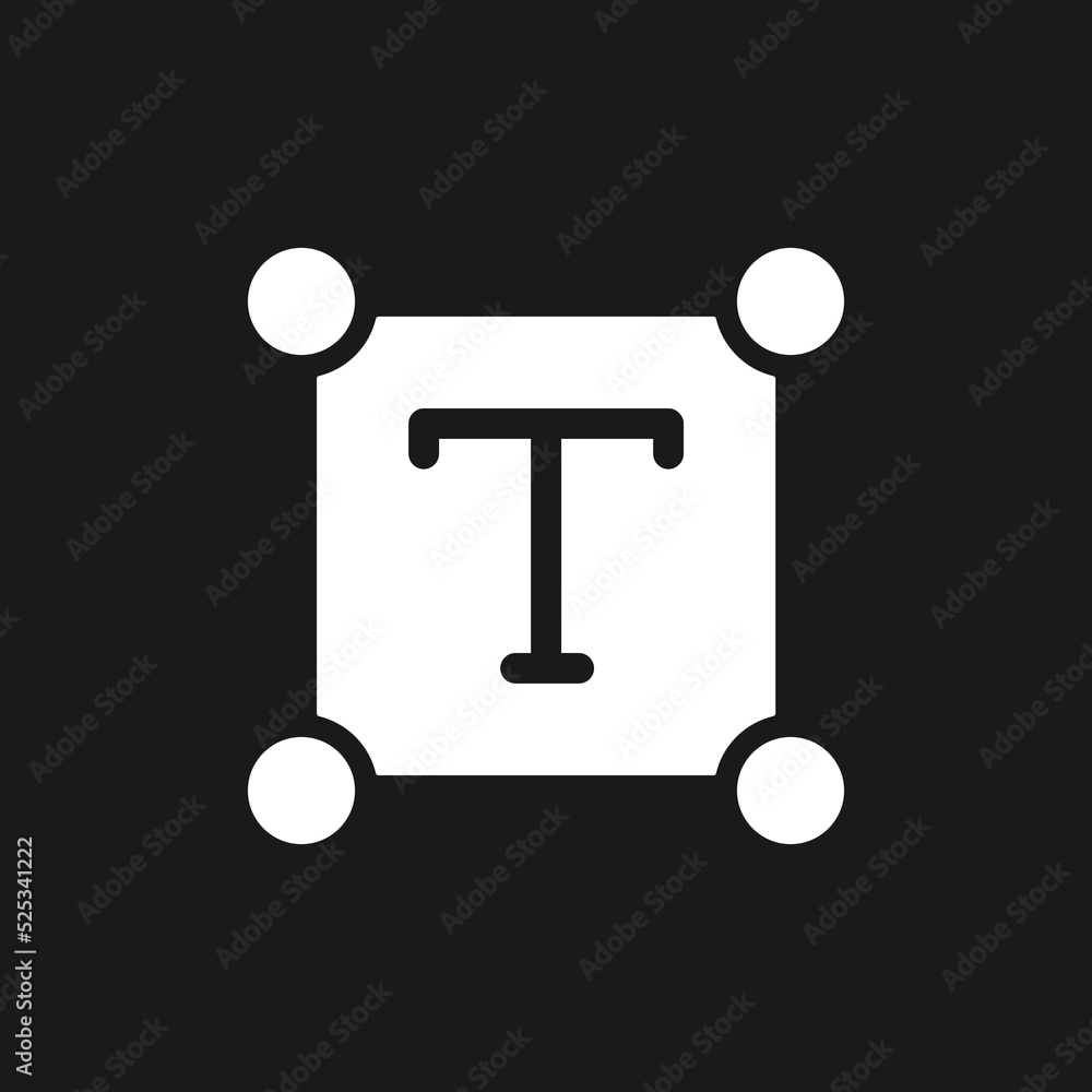 Text dark mode glyph ui icon. Simple filled line element. User interface design. White silhouette symbol on black space. Solid pictogram for web, mobile. Vector isolated illustration Text dark mode glyph ui icon. Simple filled line element. User interface design. White silhouette symbol on black space. Solid pictogram for web, mobile. Vector isolated illustration