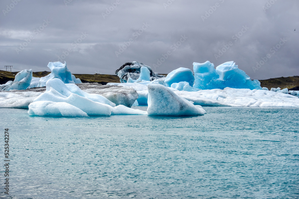 Ice floes at Jokulsarlon glacial lagoon in Iceland
